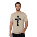 Playera CR/MC Estampada CRUZ IMAGEN JESUS