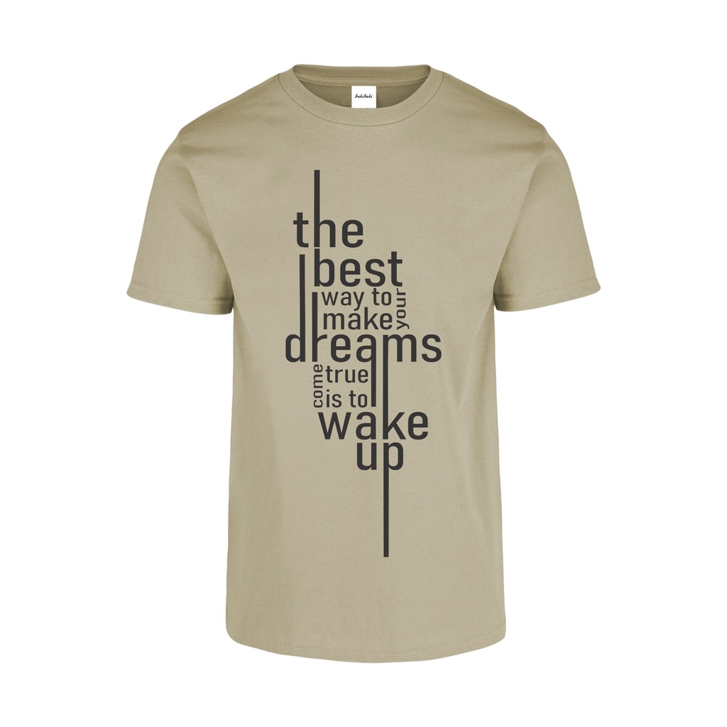 Playera CR/MC Estampada THE BEST DREAM WAKE UP