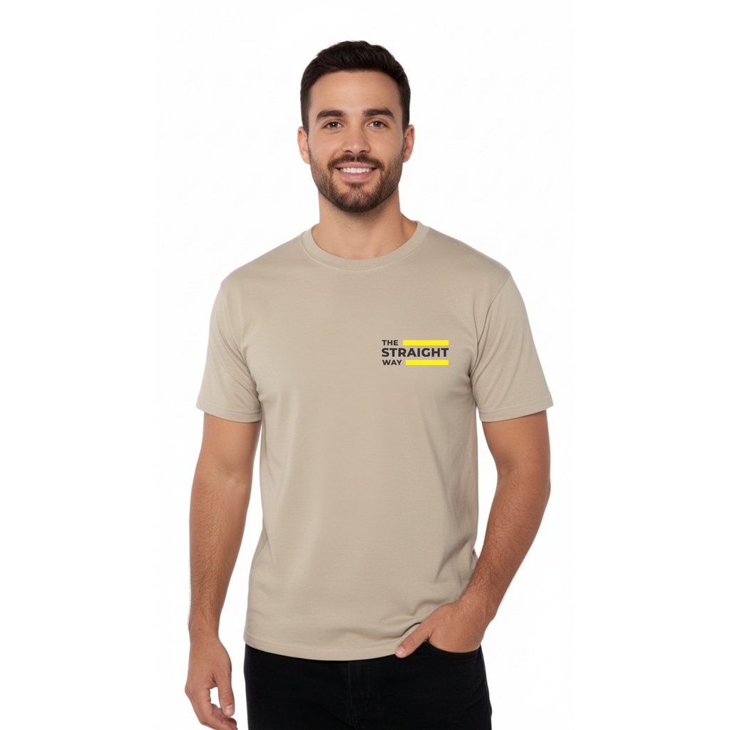 Playera CR/MC Estampada THE STRAIGHT WAY