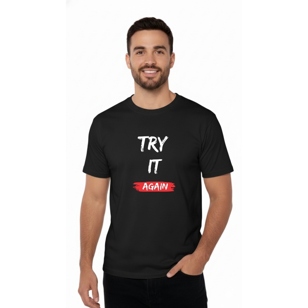 Playera CR/MC Estampada TRAY IT AGAIN